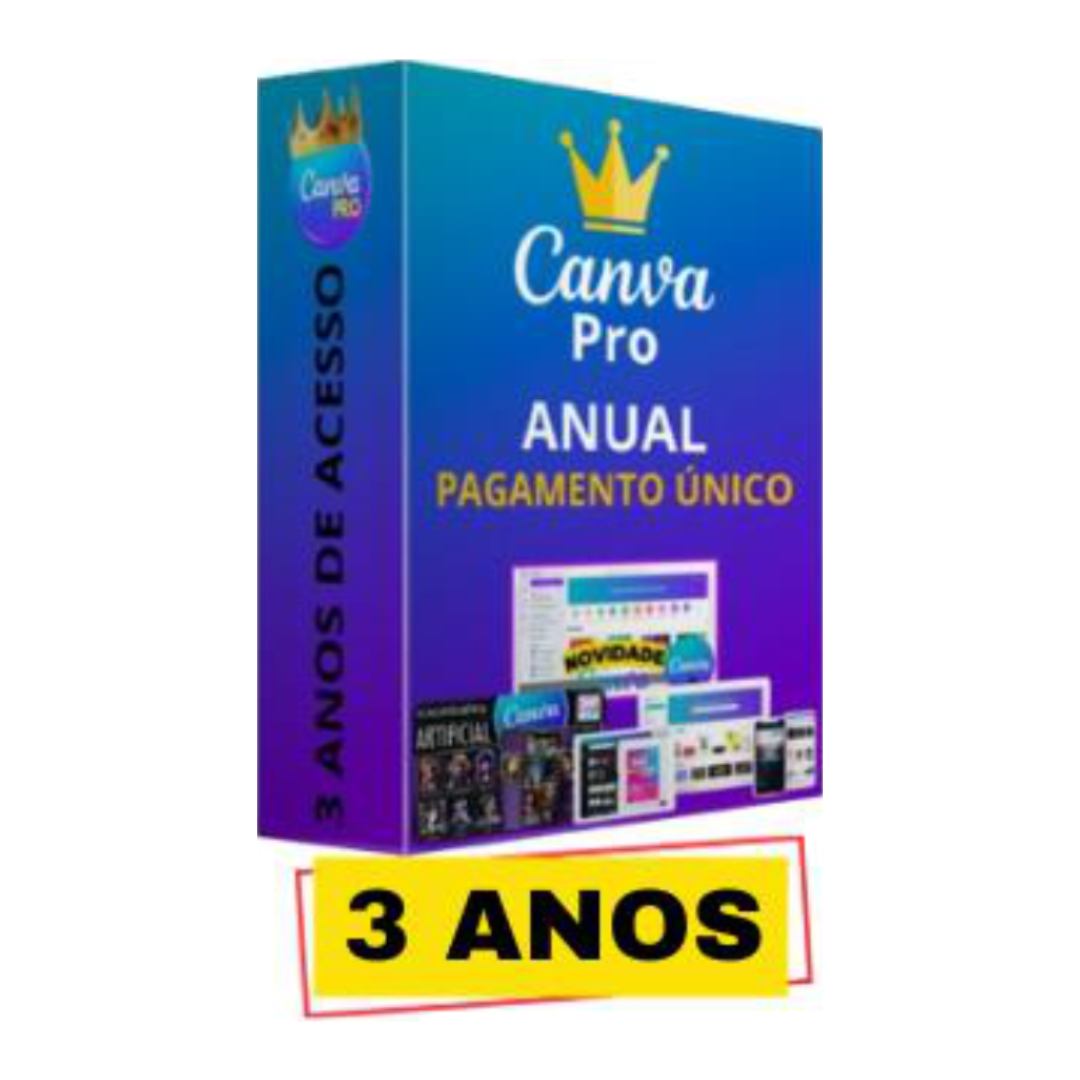 Canva Pro 3 anos R$: 69,90