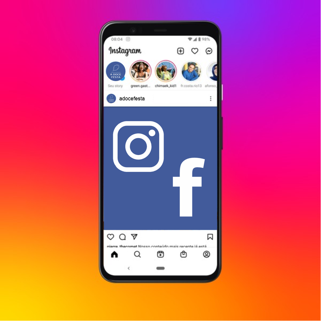 Página no Instagram e Facebook